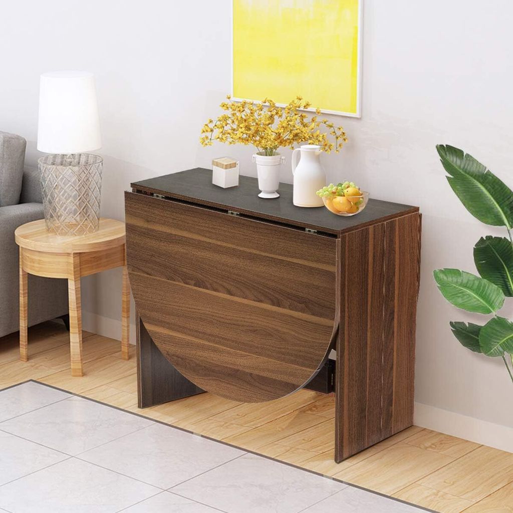 Klapptisch 120x80cm Mit Rollen - Platzsparender Esstisch Für Kleine Räume