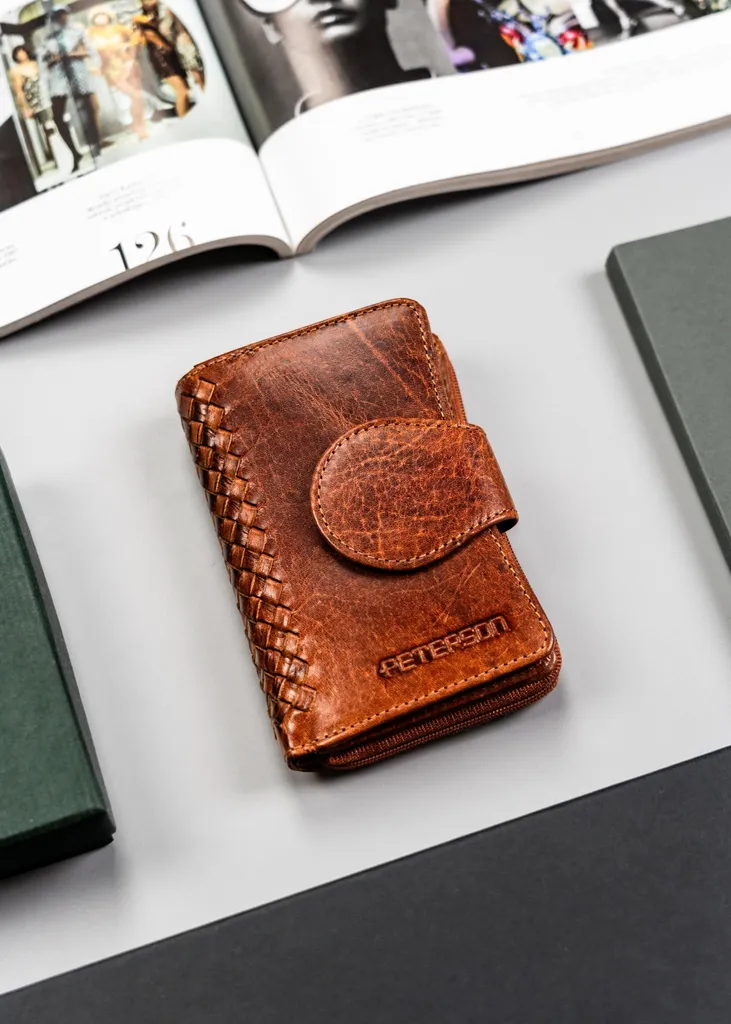 Portafoglio Da Donna In Vera Pelle STARHIDE Con Protezione RFID, Marrone Chiaro, 11x10,5 Cm, Compatto - 5
