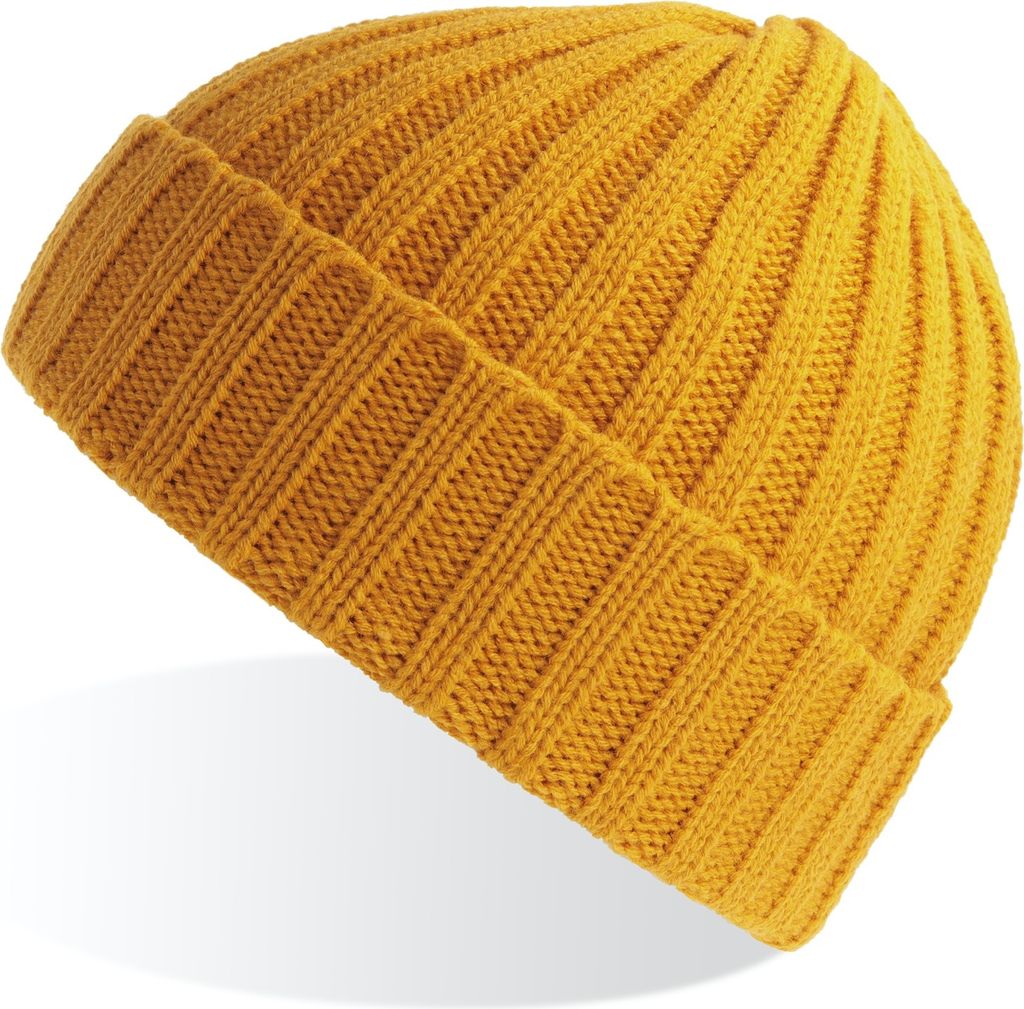 Atlantis SHORE | Shore Beanie, Fischer-Mütze im Vintage-Stil - Farbe: Mustard - Größe: One Size