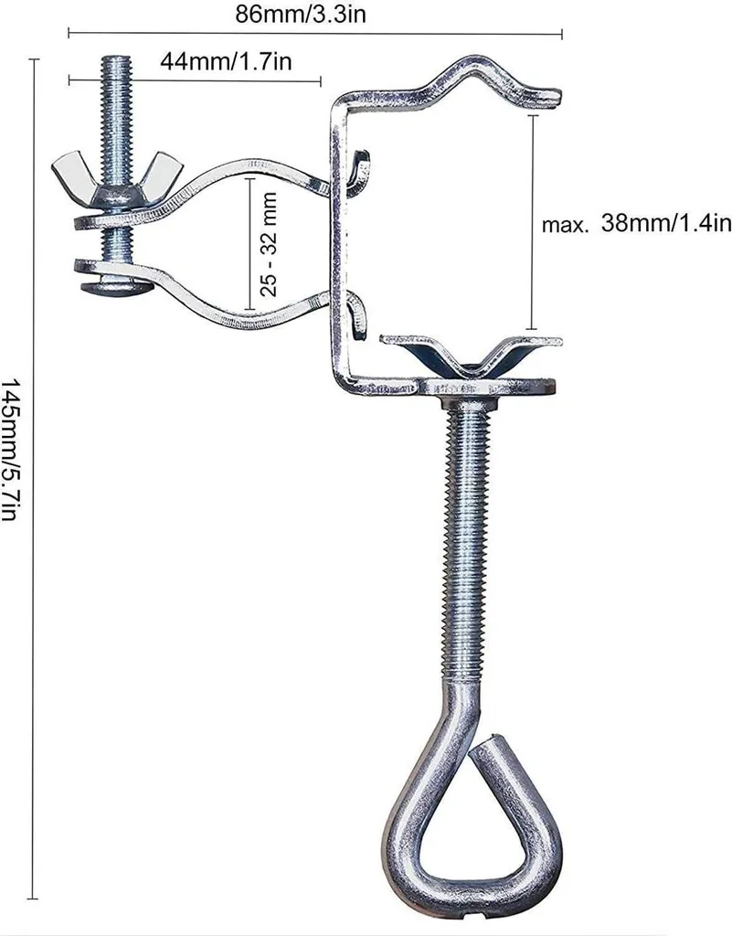 Support de Parasol Pince Table et Balcon - Acier Fixation Facile