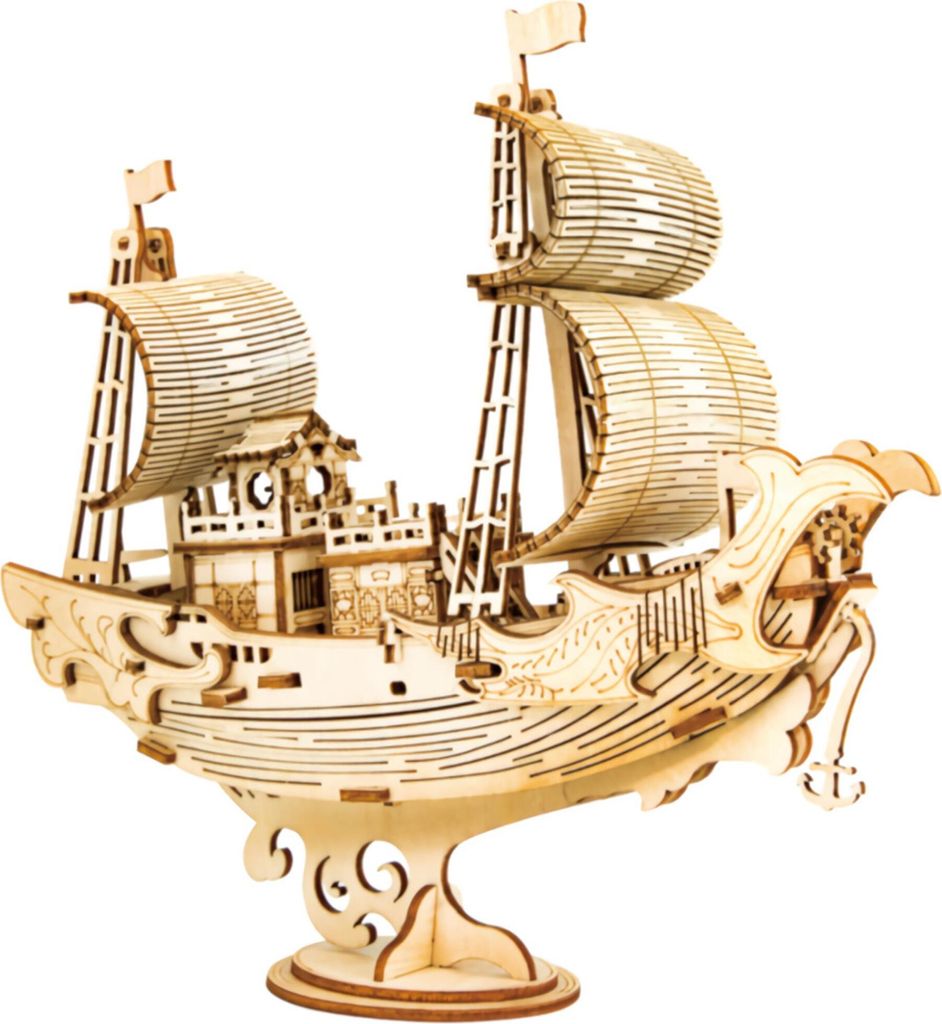 RoboTime 3D Holzpuzzle Japanisches Segelschiff Produktbild 
