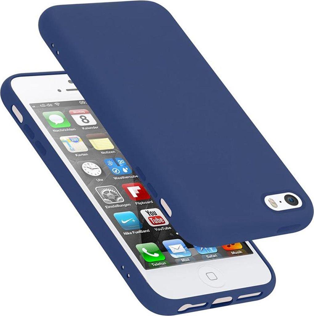 Cadorabo Schutzhülle für Apple iPhone 5 / 5S / SE 2016 Hülle in Blau Handyhülle Case Cover TPU Etui