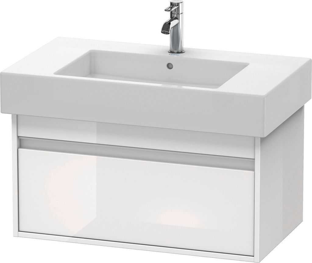 Waschtischunterbau KETHO 455x800x410mm weiß hochglanz weiß hochglanz