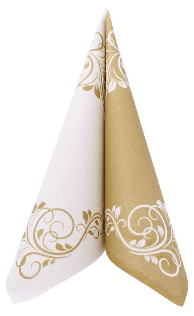 Airlaid Serviette Bellissima in Gold, 40 x 40 cm, 50 Stück Produktbild 