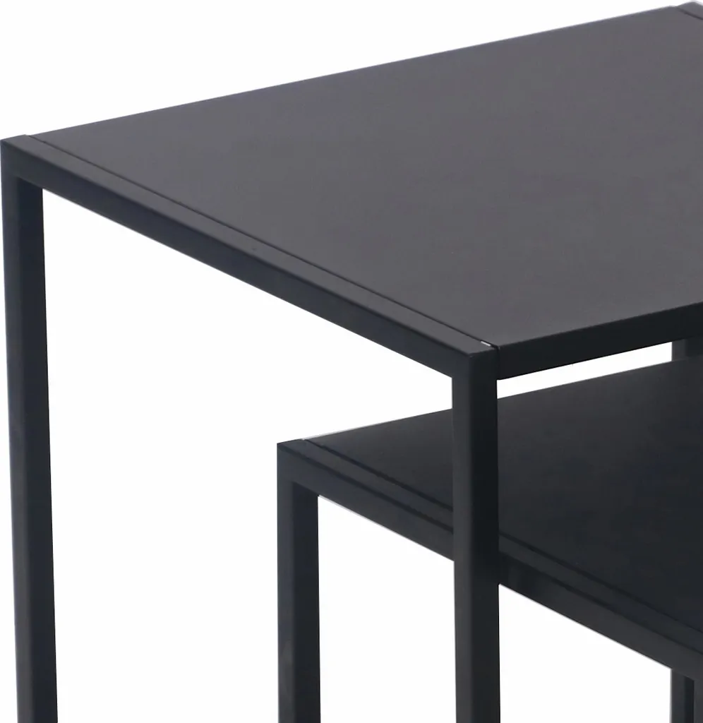 Table basse en acier Vejen [en.casa] - Idéal pour petits salons et studios