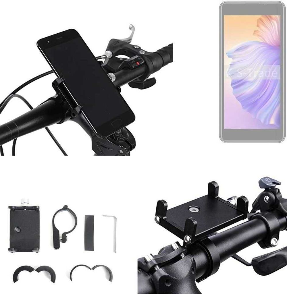 K-S-Trade Handyhalterung für das Fahrrad kompatibel mit Phonemax Q9 mini Halter Lenkstange Fahrradhalterung Motorrad Bike Mount Befestigung