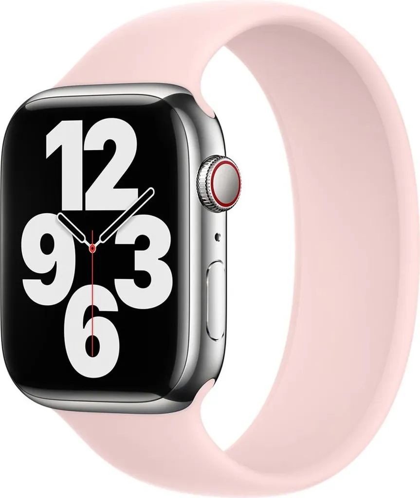 Analisi Cinturino Solo Loop Silicone Rosa Gesso | Apple Watch Taglia 9