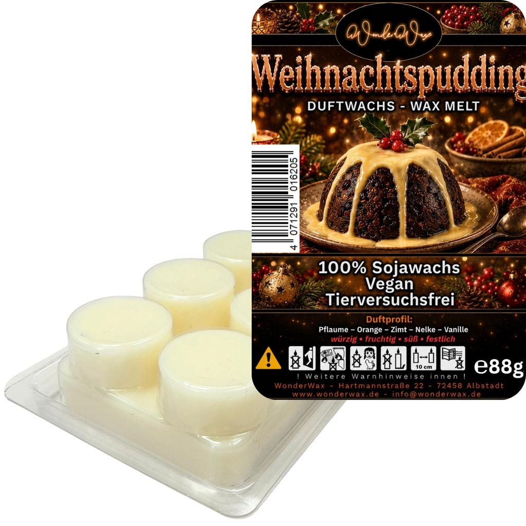 WonderWax Duftwachs Wax Melts für Duftlampe, 6 Kreise Duftmelt Wachsmelt Sojawachs Duftwachs Würfel für Raumdüfte, Wachs Duftöl Winter Indoor ...