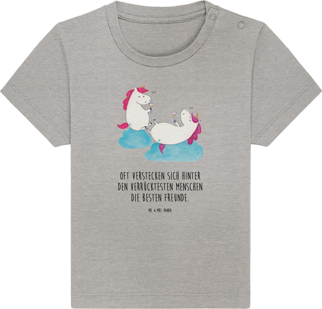 Mr. & Mrs. Panda Babyshirt Einhorn Sekt 12. - 18. Monat - Produktbild 