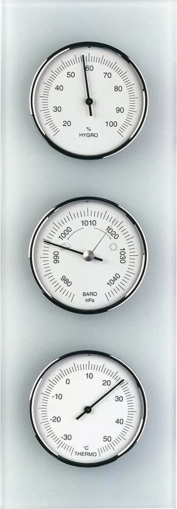 Station météo TFA avec verre mat design élégant et mesure précise