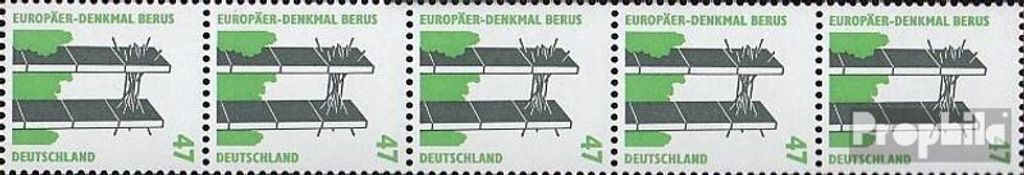 Briefmarken BRD (BR.Deutschland) 1997 Mi 1932R Fünferstreifen (kompl.Ausg.) postfrisch Sehenswürdigkeiten (XX)