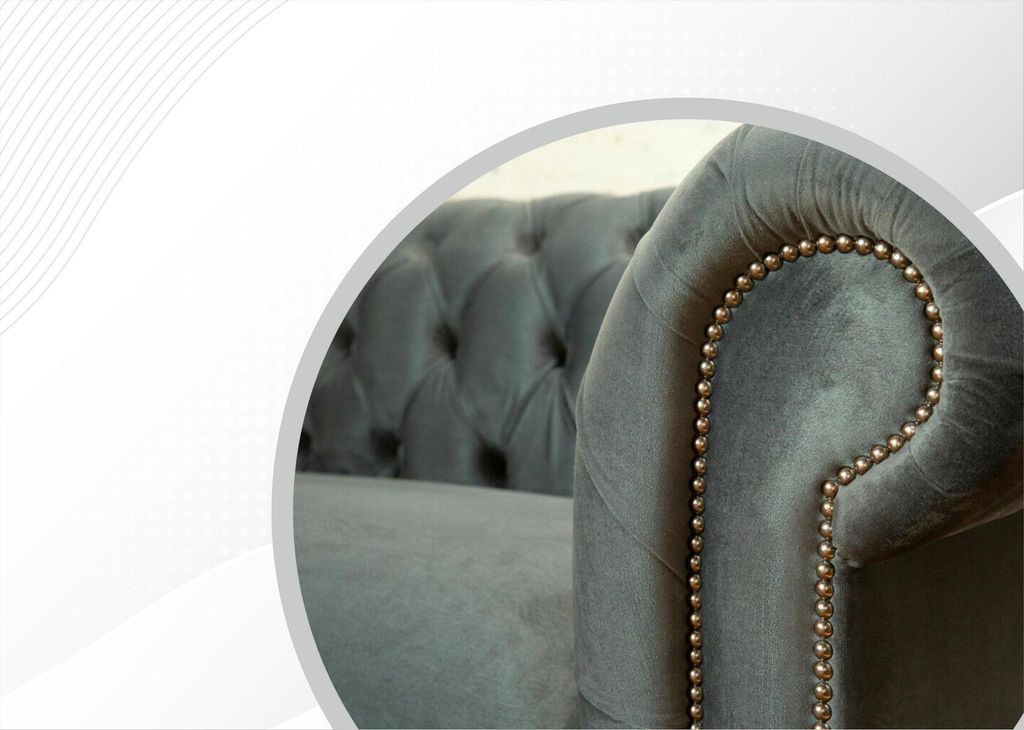 Sofa 3 Sitzer Wohnlandschaft Sofas Couch Polster Garnitur Stoff Samt Modern Neu