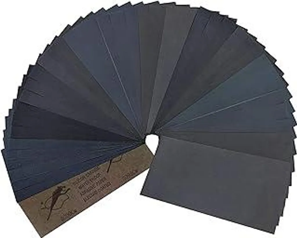 Set di carte abrasive professionali HAWERK | Grana 80-3000, 45 pezzi | A umido e a secco | Carte abrasive per legno, metallo, auto, vernici, mobili in legno, pietra, vernici, vetro | Carte abrasive a umido, set di carte abrasive