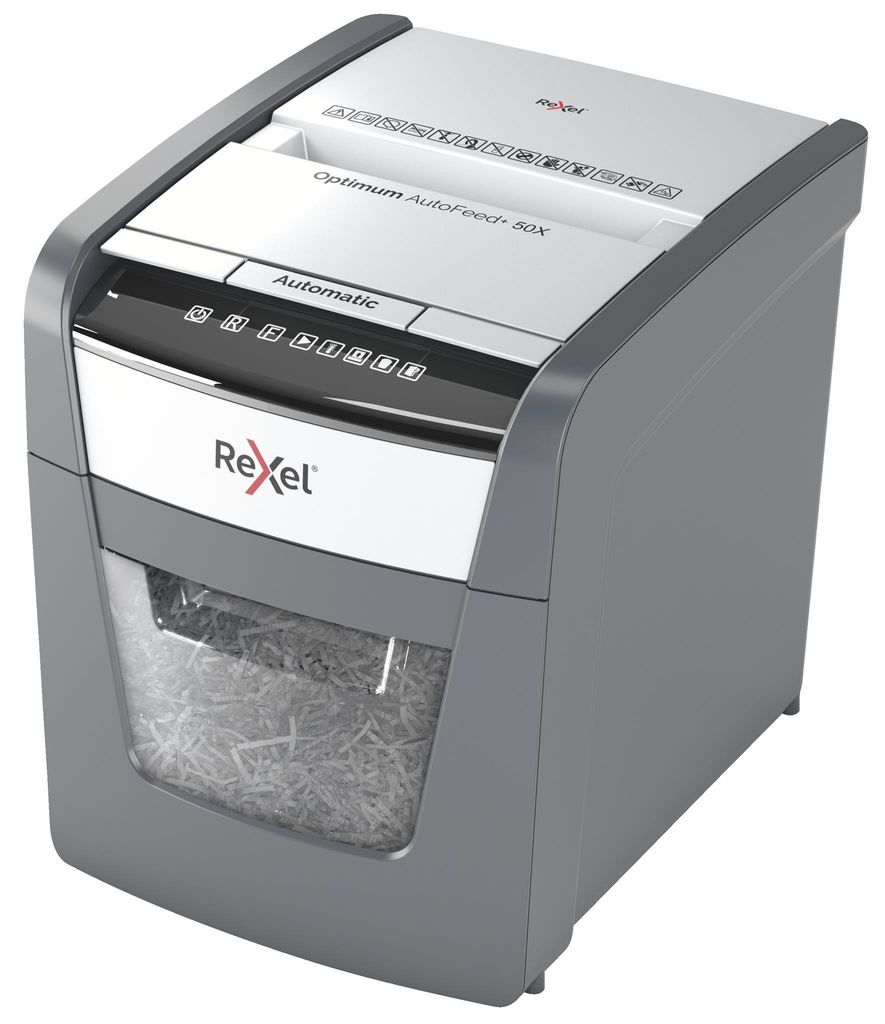 REXEL Aktenvernichter Optimum AutoFeed+ 50X 4 x 28 mm Produktbild 