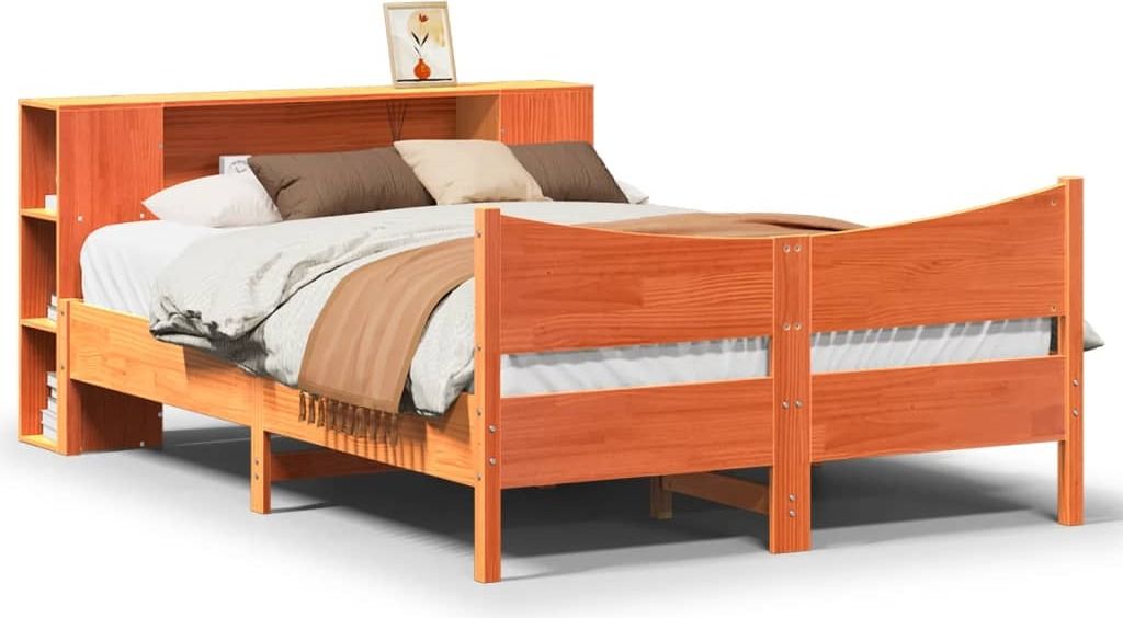 "im Sonderangebot"Massivholzbett Modernes/Doppelbett - Polsterbett Erwachsene/r /Kind - ohne Matratze - Wachsbraun 140x200cm Kiefernholz - Klassisc...