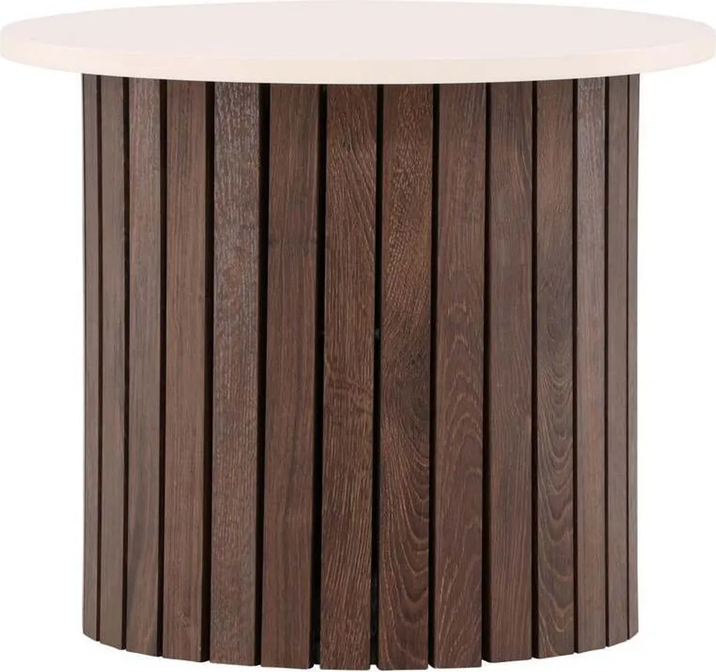 Table de chevet ou bout de canapé marron 52cm - Mobilier gain de place