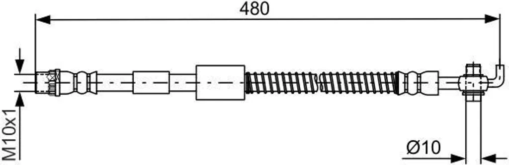 Réparer Fuite Freinage : Flexible Bosch 1 987 481 687 pour C4, DS4, 308