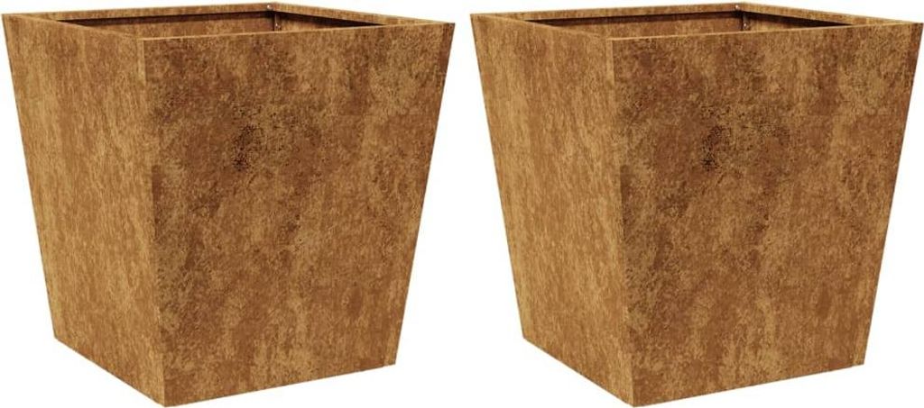 vidaXL Pflanzkübel 2 Stk. 40x40x40 cm Wetterfester Stahl Produktbild 