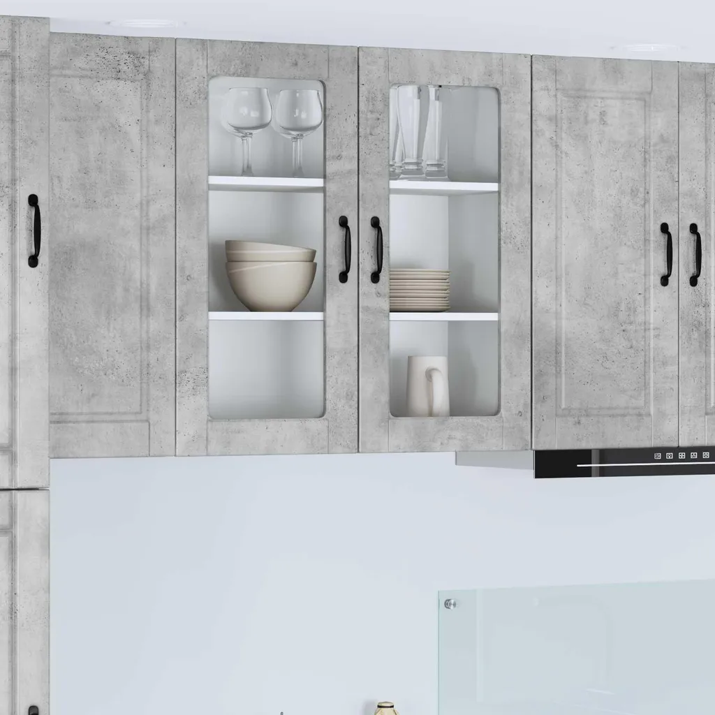 Armadietto Pensile Cucina 80x80cm Grigio Cemento | Design vidaXL