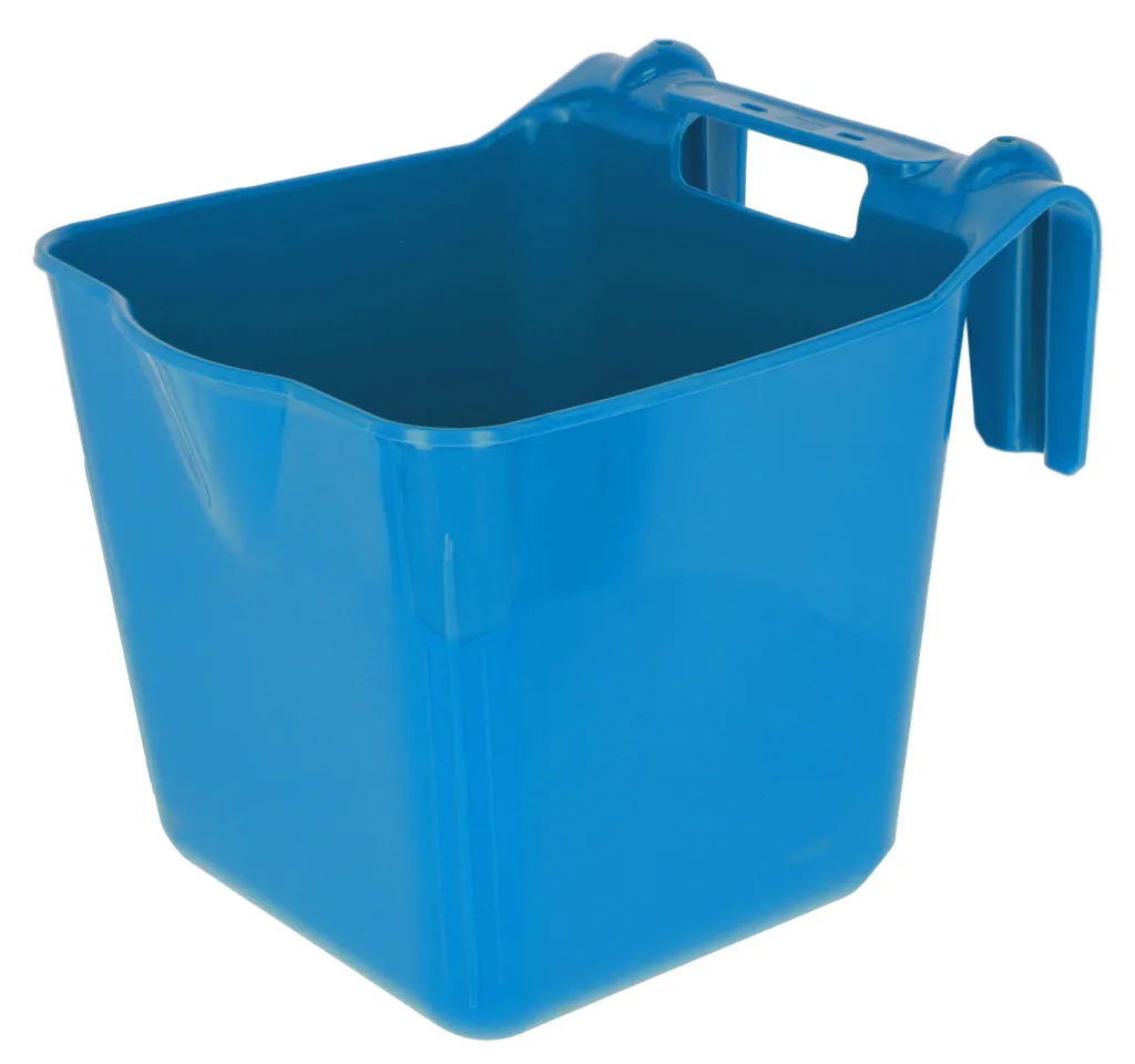 Abreuvoir portable 13 litres Abi Hangon bleu roi pour chevaux au box