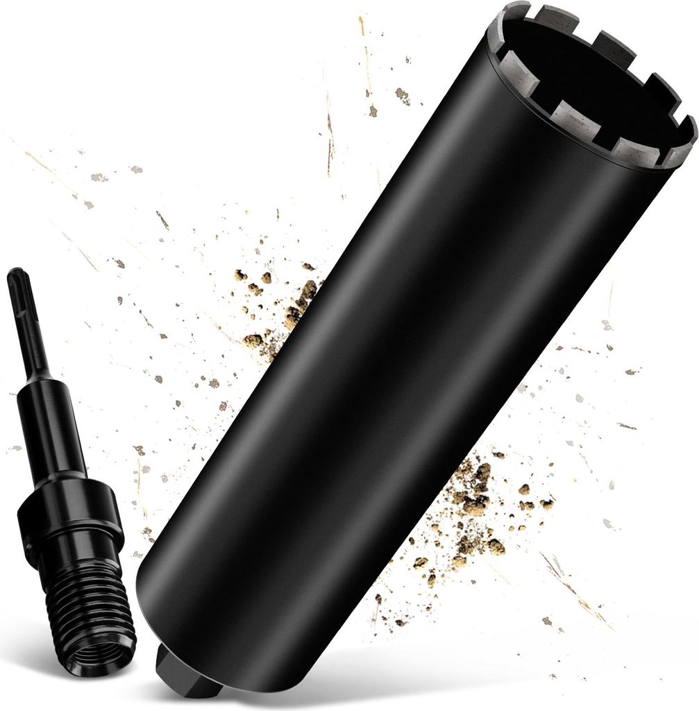 Diamantbohrkrone Kernbohrer 120mm für Kernbohrgeräte,mit SDS Plus,1 1/4",L 460mm, 10mm Turbo Kernbohrkrone, Nass-/Trocken Bohrkrone zum Beton...