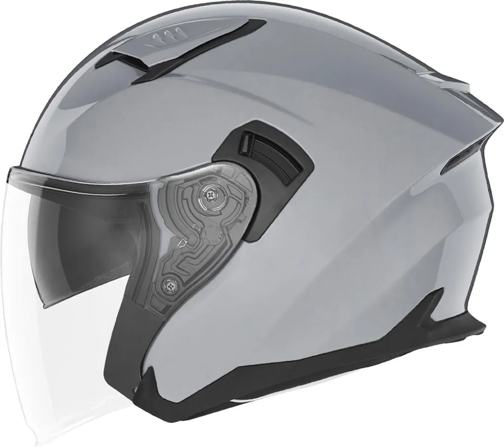 Casque jet Nox N130 gris anti-buée taille S pour éviter la chaleur