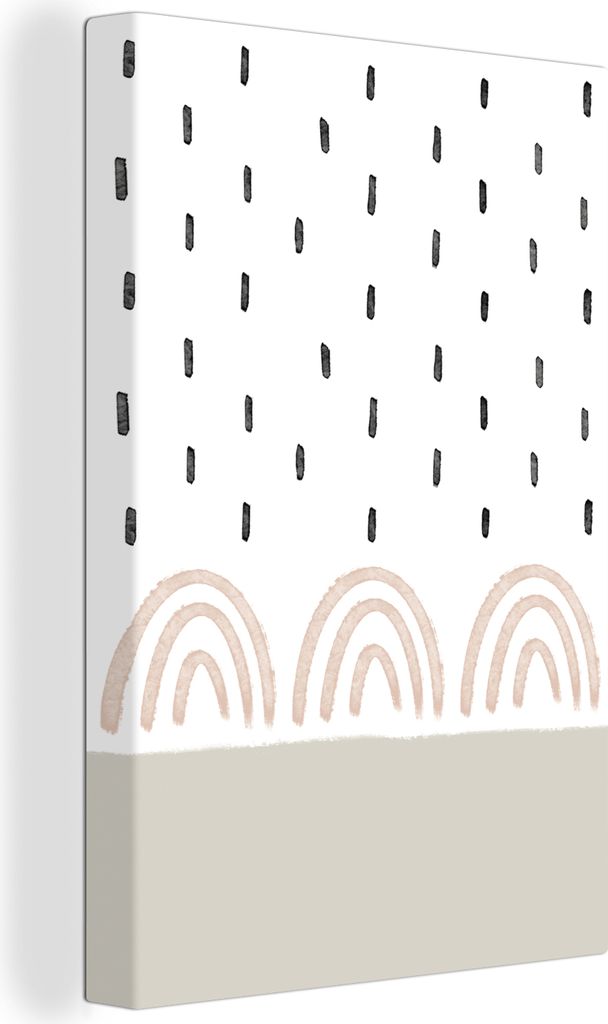 OneMillionCanvasses - Leinwandbilder - 90x140 cm, Regenbogen - Pastell - Regen, Wandbilder Kunstdruck Wanddekoration - Foto auf Leinwand - Gemäl...