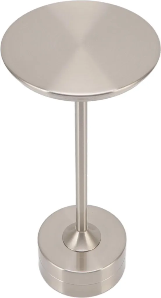 Lampe de table sans fil rechargeable 2000mAh LED en métal argenté