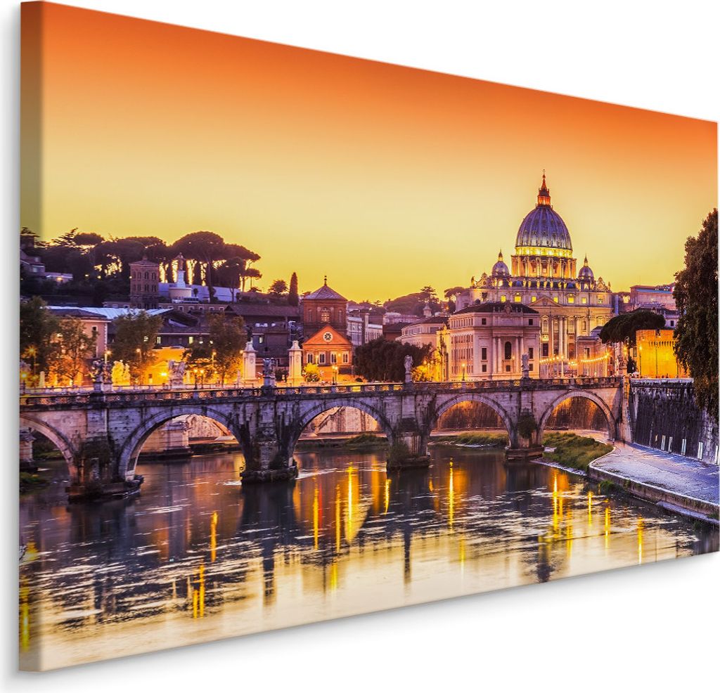 Fabelhafte Canvas LEINWAND BILDER 100x70 cm XXL Kunstdruck Rom Architektur Brücke