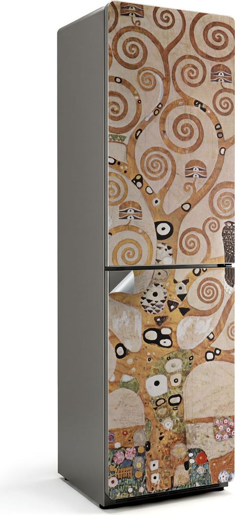 Wasserschlangen Gustav Klimt – Kühlschrank Aufkleber – Klebefolie Kühlschrank – Kühlschrank Dekor – Kühlschrankfolie selbstklebend – ...