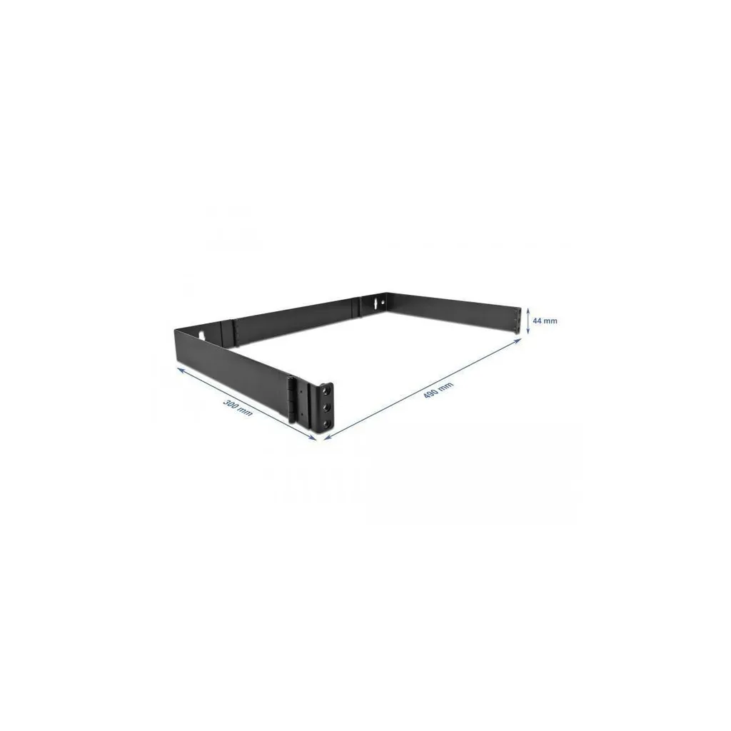 Support mural informatique 19 pouces 1U pliable châssis noir - 2