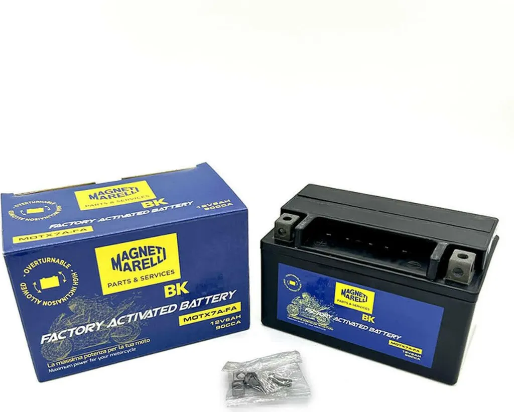 Batterie YTX7A 12V 6Ah pour Démarrage Scooter et Moto Magneti Marelli