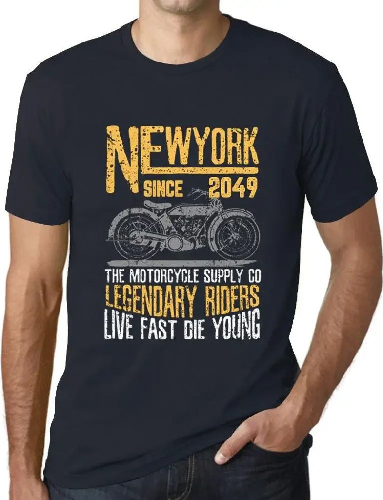 Herren Grafik T-Shirt Legendäre Motorradfahrer seit 2049 – Motorcycle Legendary Riders Since 2049 – Öko-Verantwortlich Vintage Jahrgang Kurzarm