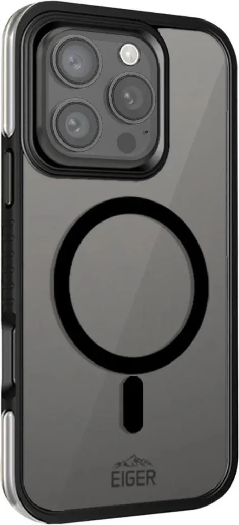 Coque iPhone 16 Pro Max anti-rayures Eiger EGCA00657 Noire et Transparente