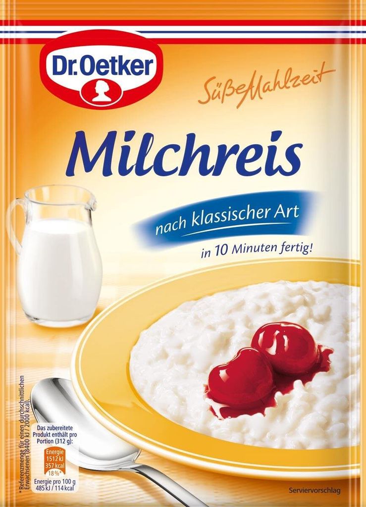 Dr. Oetker Süße Mahlzeit Milchreis nach klassischer Art Produktbild 