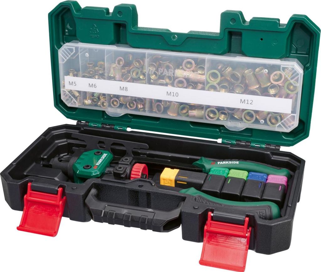 PARKSIDE®  Nietmutternzange, inkl. Zubehör 150tlg. Produktbild 