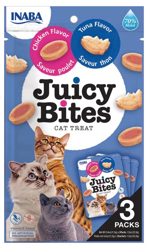 Inaba Cat Churu Juicy Bites Huhn & Thunfisch 3 x 11,3 g Produktbild 
