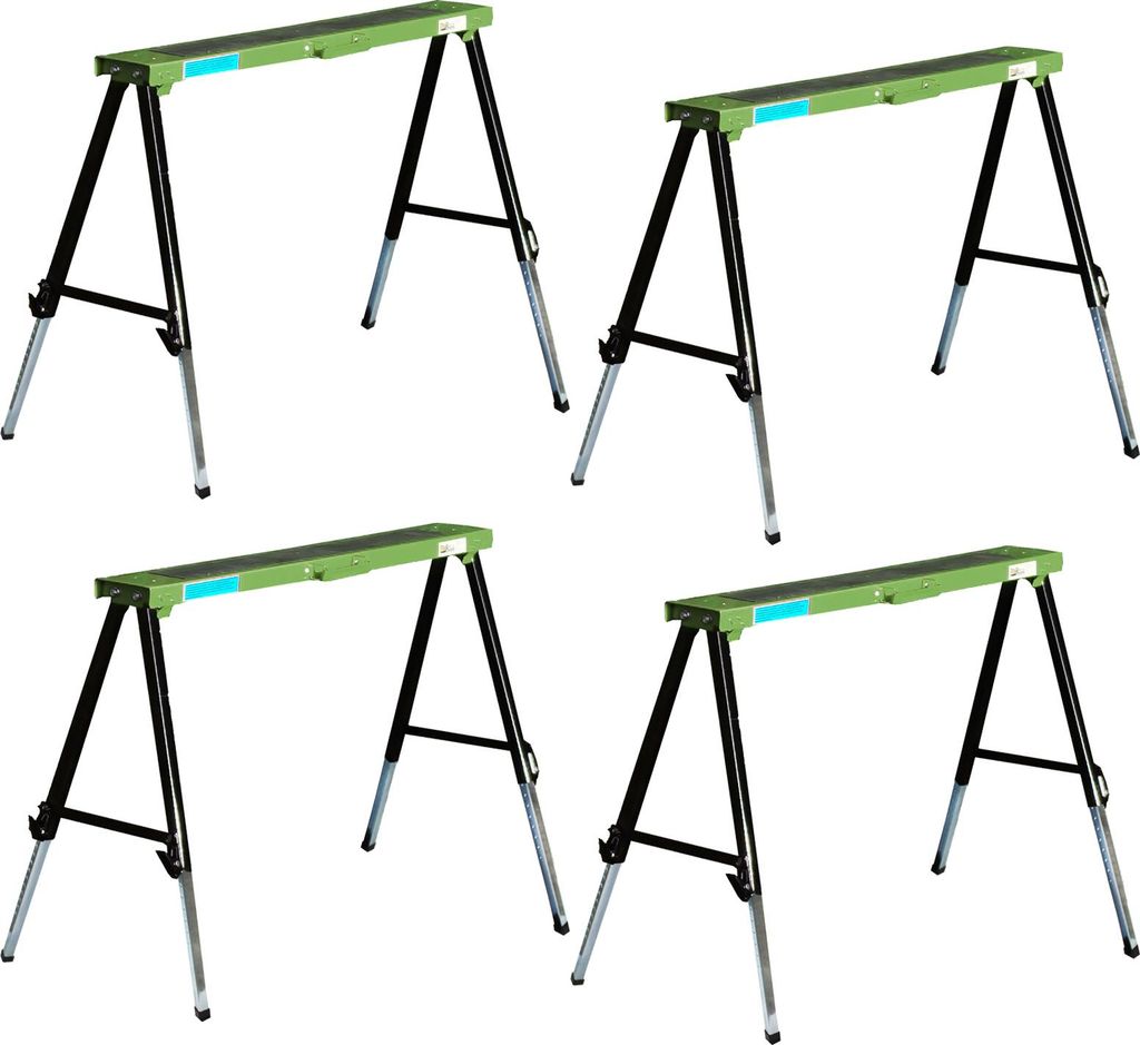 4x Arbeitsböcke klappbar höhenverstellbar bis 91 cm Unterstellböcke Stützböcke Klappböcke