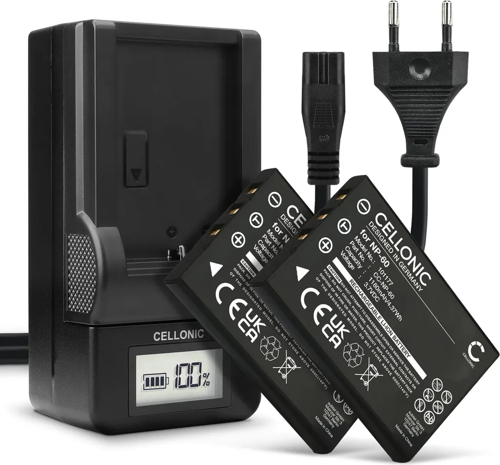 Mai più senza carica! 2 Batterie CELLONIC per Videocamera JAY-tech
