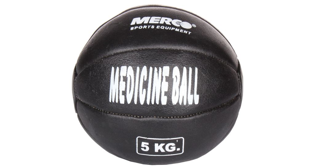 Schwarzer Leder Medizinball, 5 kg Produktbild 