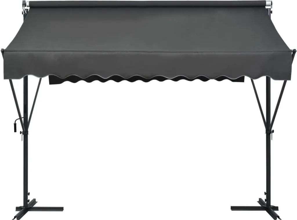 Store de jardin autoportant 3x3m anthracite idéal pour grandes tables