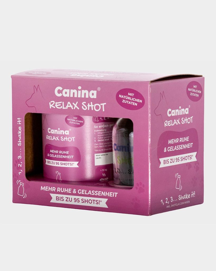 Canina Relax-Shot Nahrungsergänzungsmittel für Hunde 120g zur Unterstützung der Gelassenheit