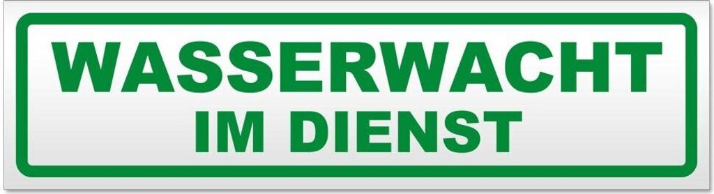 Kiwistar - Autoaufkleber - Grün - 45 x 12 cm - Wasserwacht im Dienst - Hinweis Aufkleber Sticker für Auto, Kfz, Fahrrad, PKW, LKW