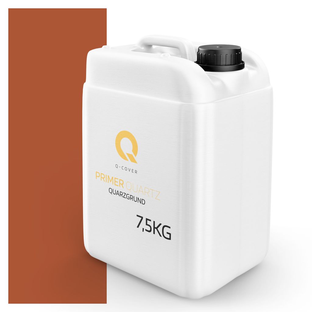 Quarzgrund für Beton Architekt 7,5 kg | Rostig | Beton & Putzgrund außen & innen | raue Oberfläche | Grundierung für Fassade | Q-COVER