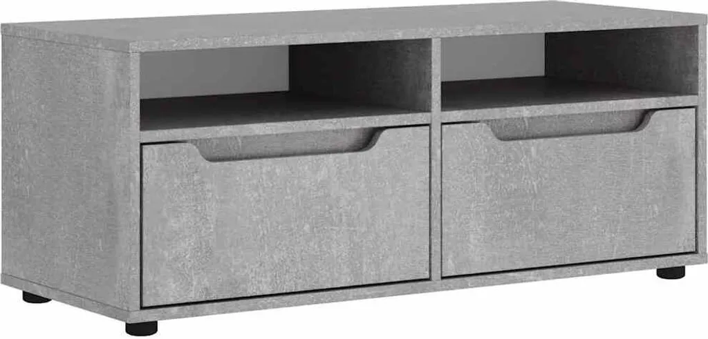 vidaXL Mobile TV VISNES grigio cemento 100x40x38 cm Materiale a base di legno - 1