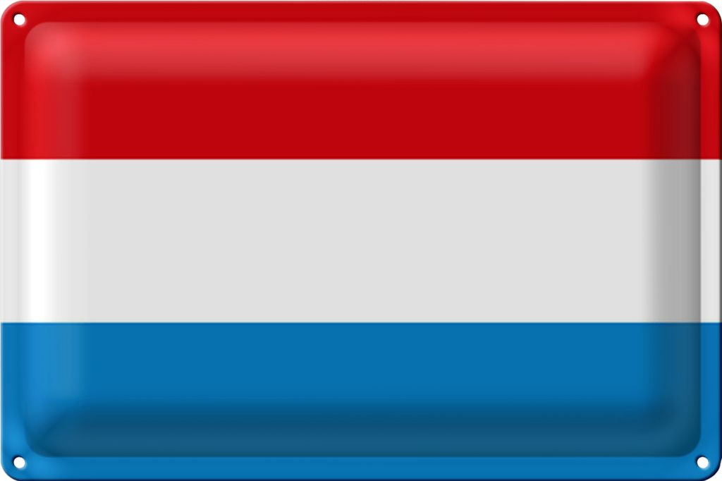 Blechschild Flagge Luxemburg 30x20cm Flag of Luxembourg
