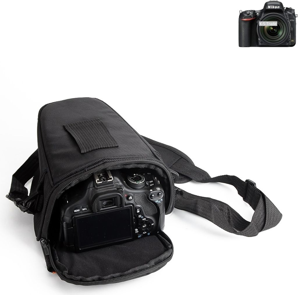 K-S-Trade Kameratasche Fototasche Schultertasche Umhängetasche kompatibel mit Nikon D750 Colt für Systemkameras Schutzhülle bag Zubehörtasche