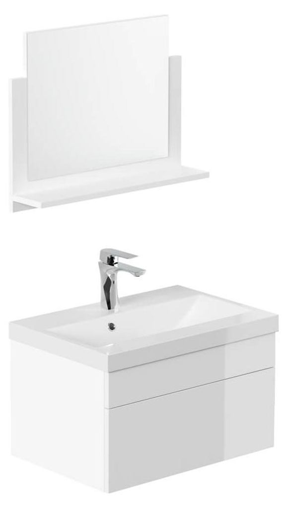 HOME DELUXE - Badmöbel-Set - WANGEROOGE weiß - Medium - Produktbild 