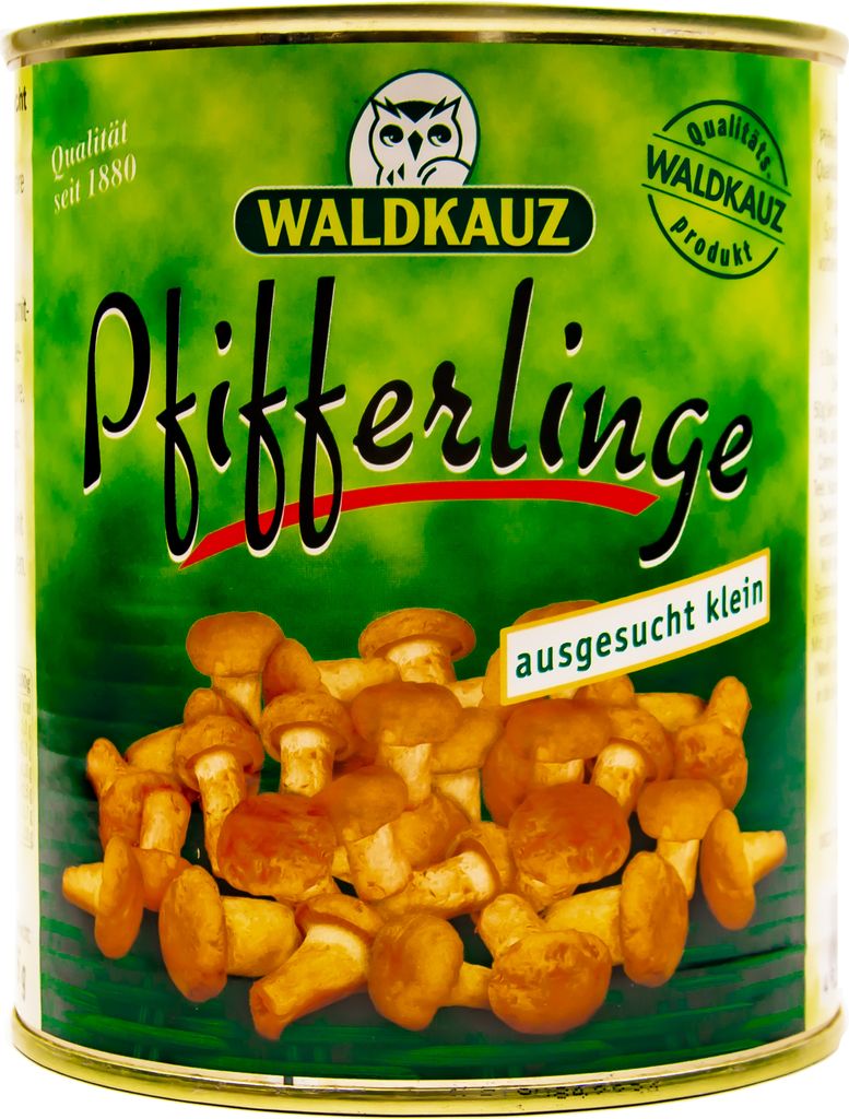WALDKAUZ Pfifferlinge klein Speise-Pilz 1 Dose 800g ATG Produktbild 