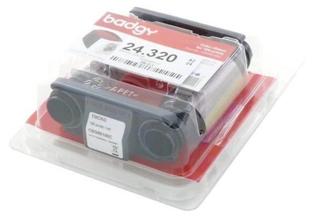 Farbband für Badgy - YMCKO Farbband  100 Drucke per Rolle Image du produit 
